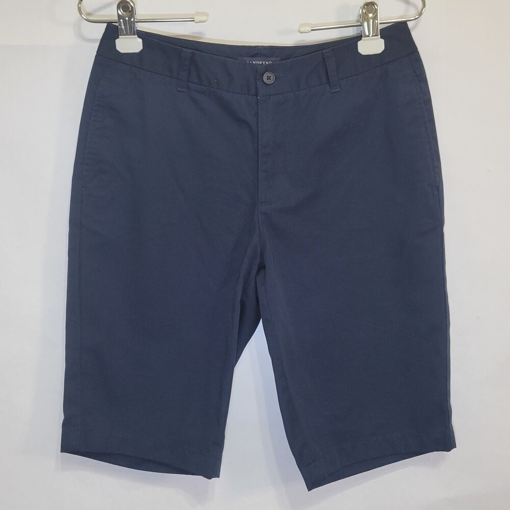 Lands End Bermuda knee length shorts navy size 2 NWOT